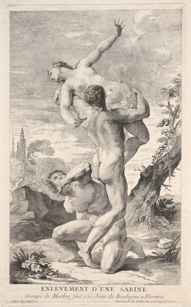 Sabiinien raiskaus, 1700-luku. tekijältä Louis Desplaces