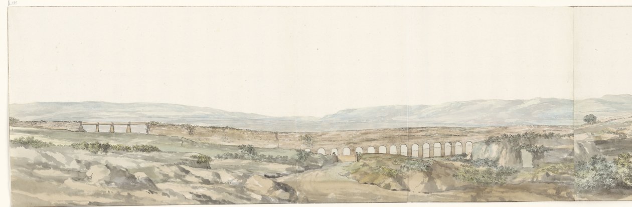 Osa Latomien luolista lähellä Syracusea, joka oli aiemmin vankila Partie des Latomies de Syracuse palvelija anciennement de vankila (otsikko esineessä) Voyage en Italy ja Sicile et à Malte - 1778 (sarjan nimi) tekijältä Louis Ducros