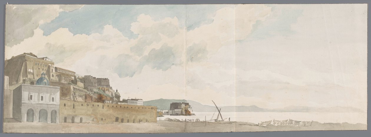 Uitzicht vanha parveke van de Herberg in Napels tapasi muun Castel dell