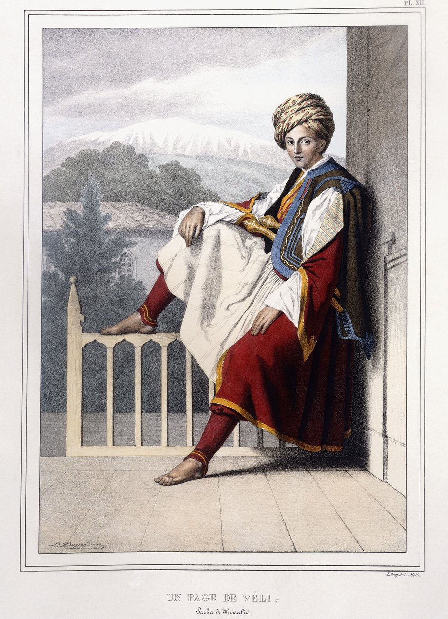 Muotokuva kreikkalaisista ja ottomaanisista näkymistä ja puvuista matkalta Ateenaan ja Konstantinopoliin, 1825 tekijältä Louis Dupré