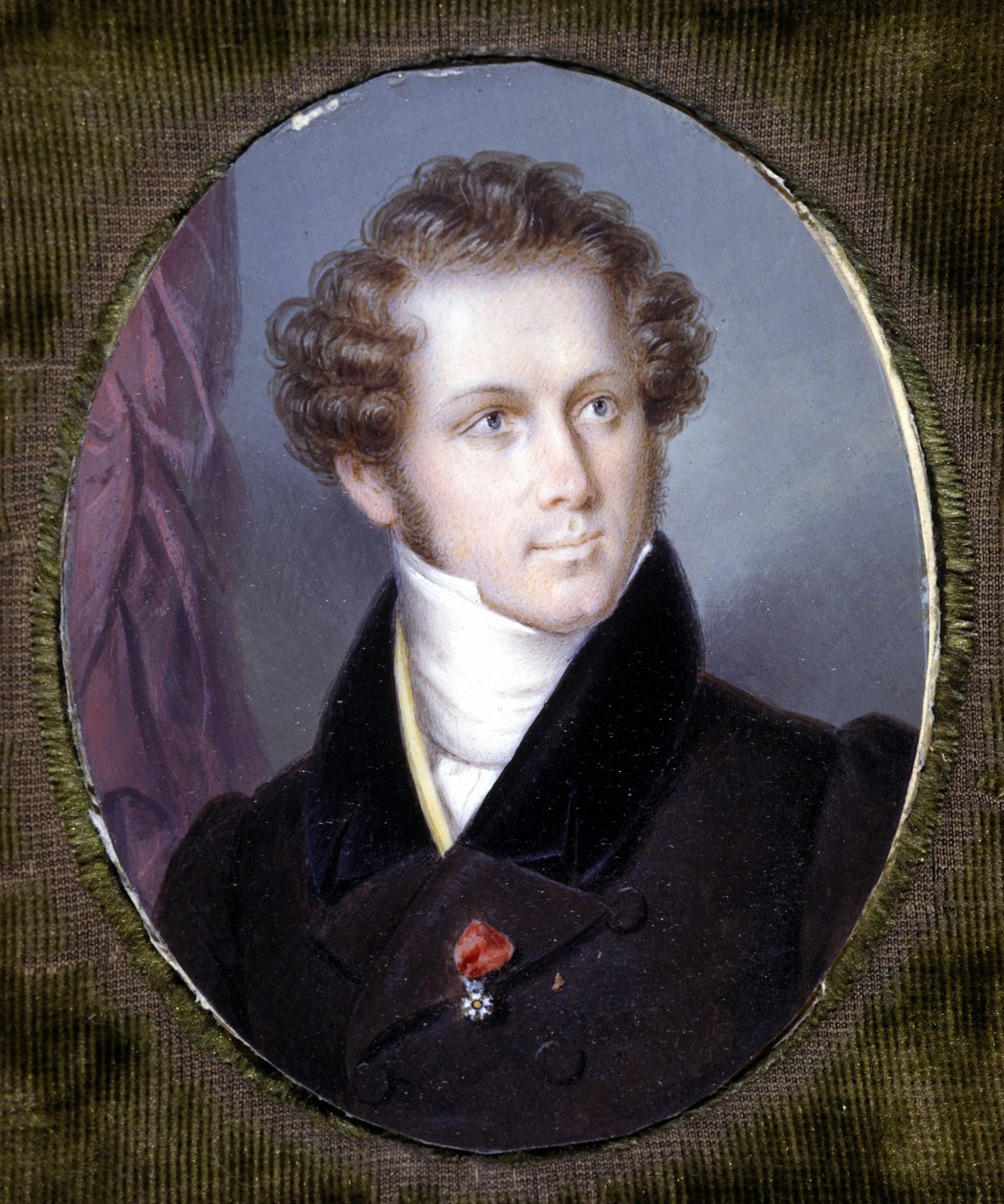 Vincenzo Bellinin (1801 - 1835) muotokuva Duprén miniatyyri. Scala museo. Milano. tekijältä Louis Dupré