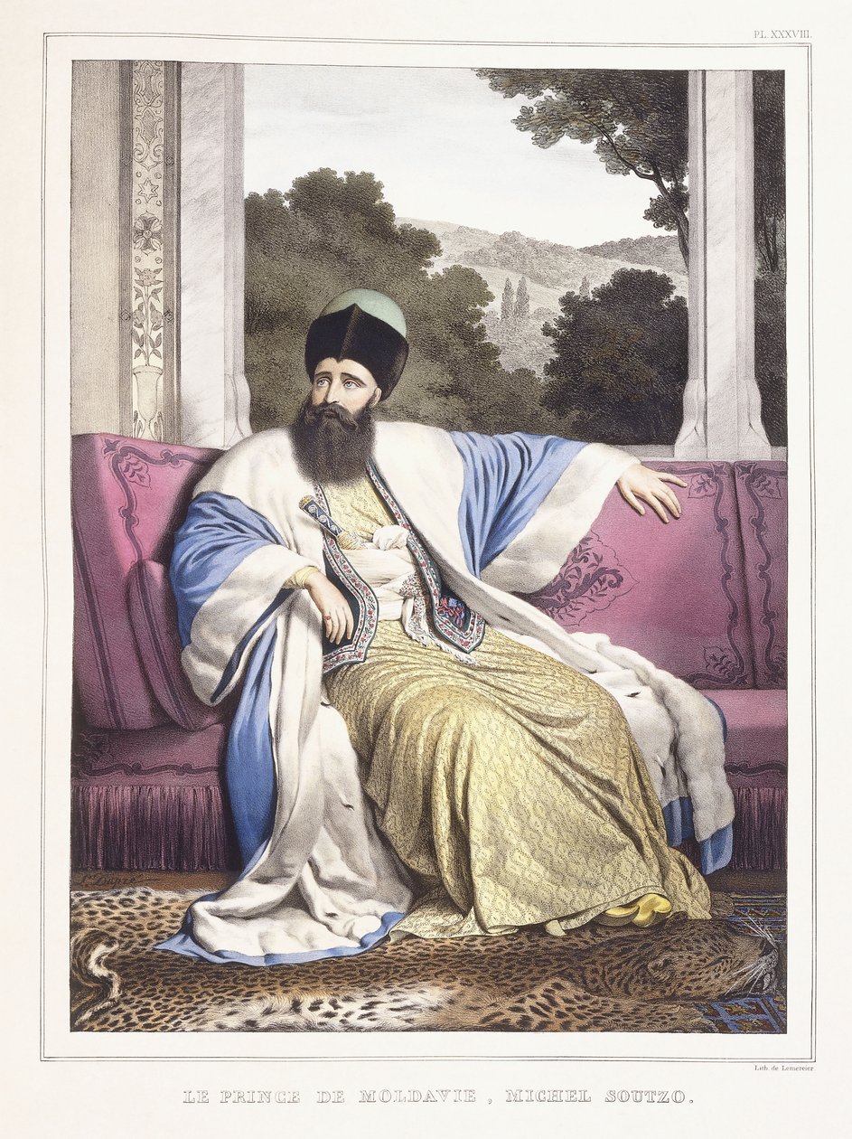 Moldovan prinssi Michael Soutzo; Moldavian prinssi Michel Soutzo, 1825-1837 tekijältä Louis Dupré