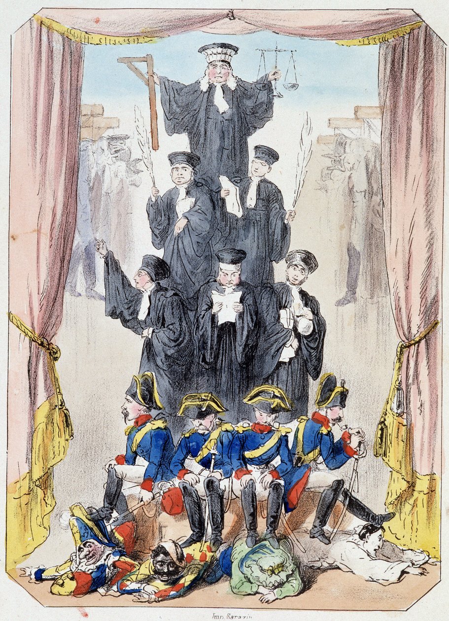 Litideurs niistä huolimatta - Litografia, otettu Theater des marionnettes du jardin des Tuileries