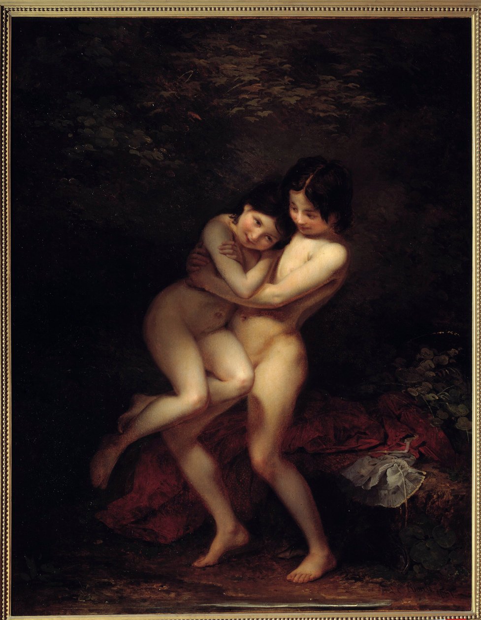 Louis Edouard Rioultin (1790-1855) uimarit maalaus 1831 Amiens, Musee de Picardie tekijältä Louis Edouard Rioult