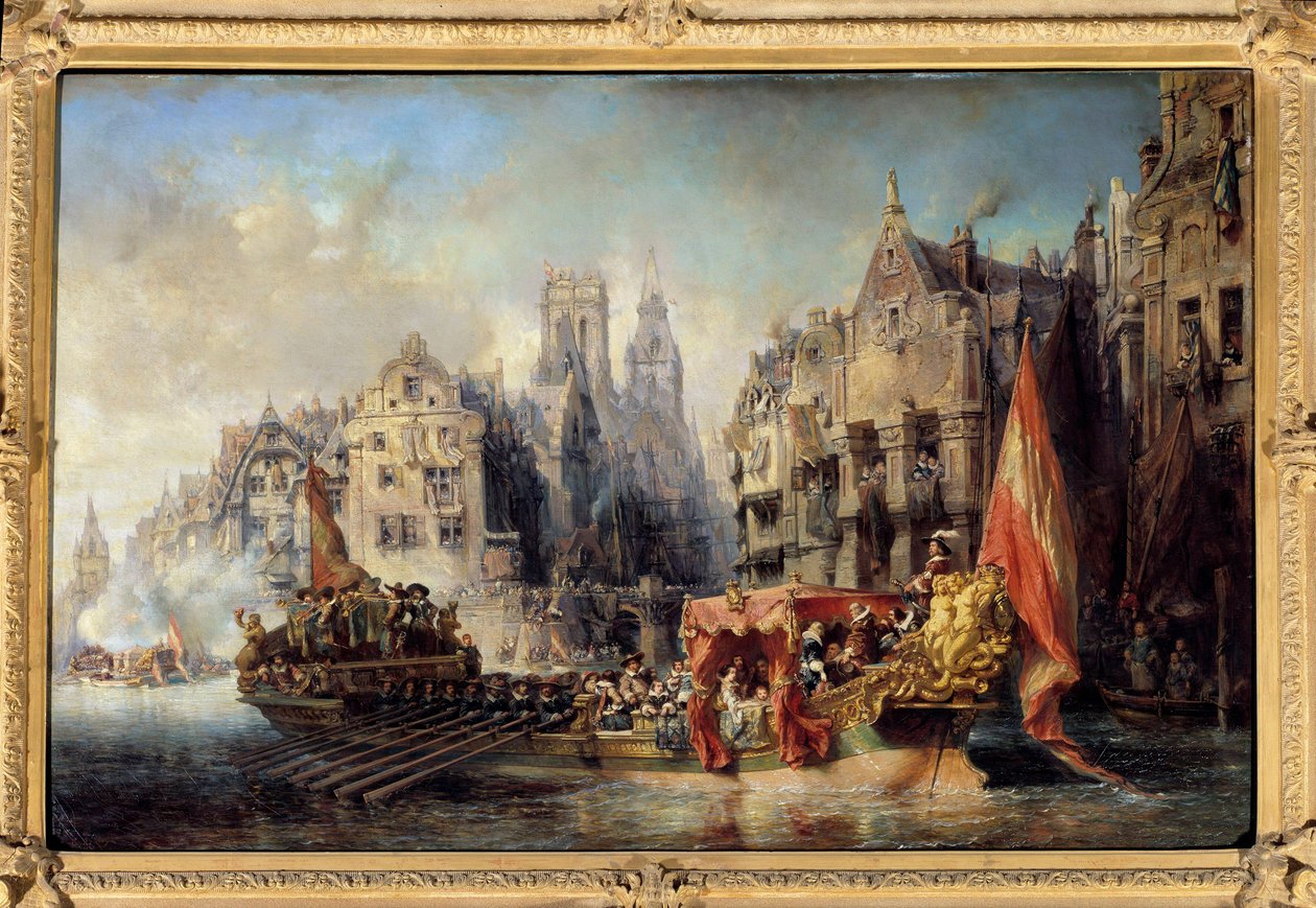 Alban herttuan saapuminen Rotterdamiin vuonna 1567 Alban herttuan, Flanderin kuvernöörin (1508-1582) Ferdinand Alvare de Toledon (tai Fernando Alvarez de Toledo y Pimentelin) laivat kaupungissa. Eugene Isabeyn (1803-1886) maalaus tekijältä Louis Eugene Gabriel Isabey
