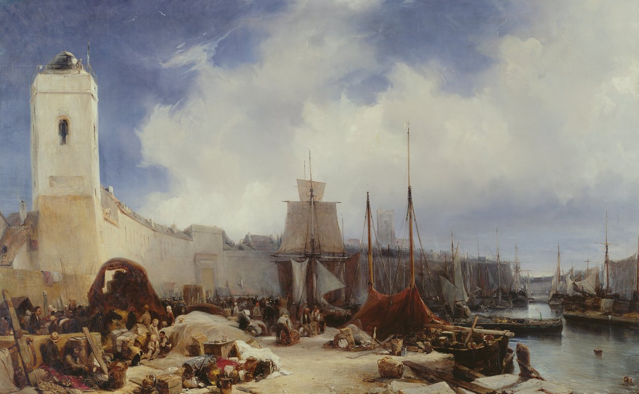 Dunkerquen satama, 1831 tekijältä Eugene Isabey