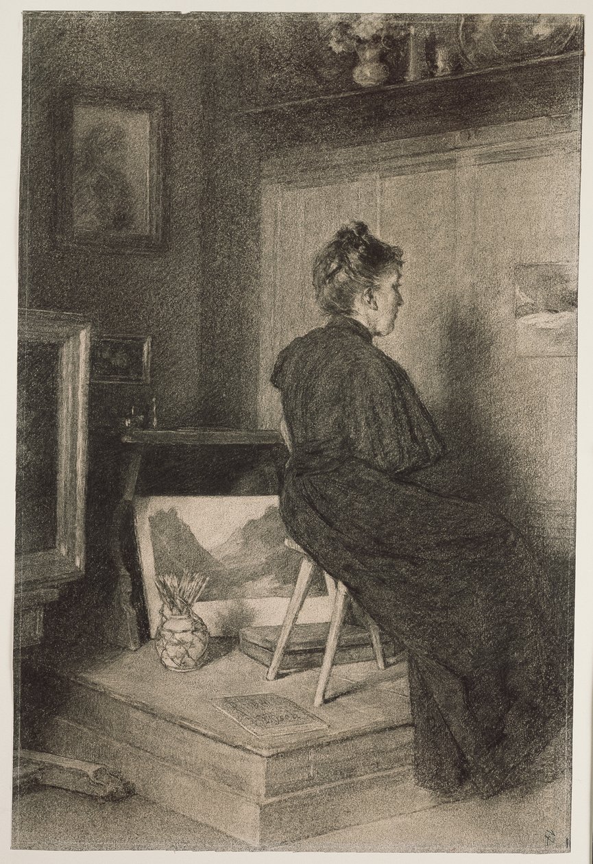 Mary Eysen Villa Holsteinin ateljeessa Meran-Obermaisissa tekijältä Louis Eysen