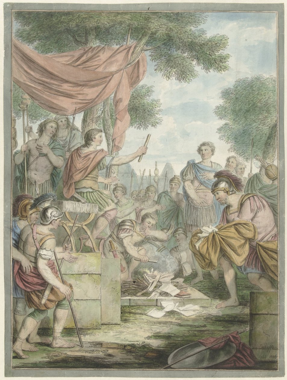 Pompeius polttaa Sertoriuksen kirjeitä tekijältä Louis Fabritius Dubourg