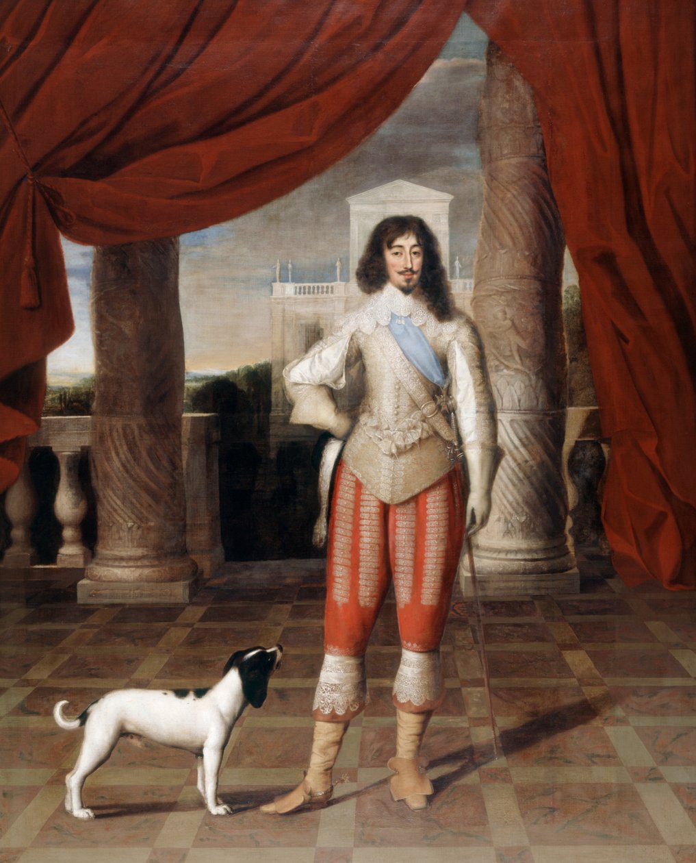 Ranskalainen Louis XIII (öljy paneelissa) tekijältä Louis Ferdinand (c.1612 89) Elle