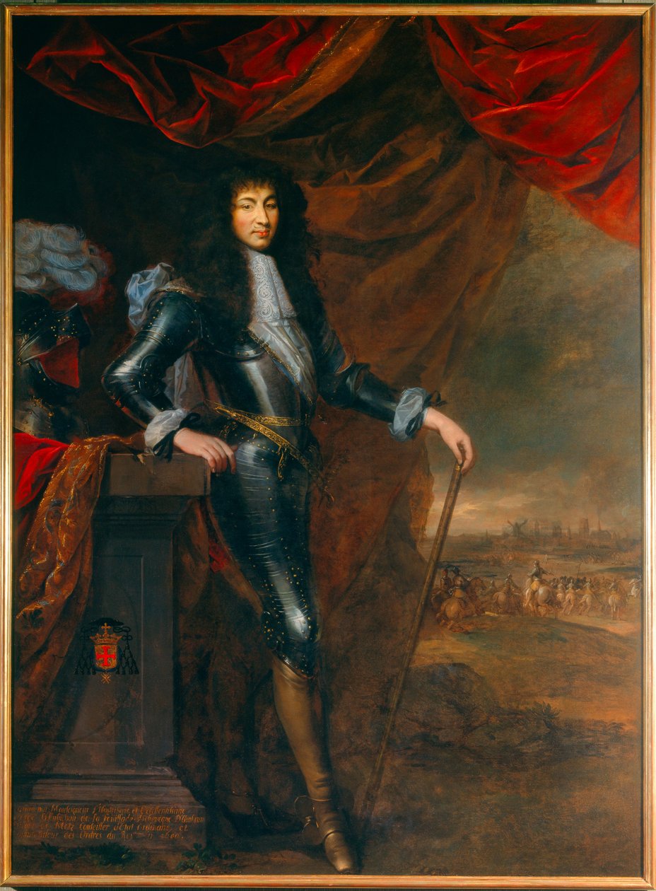 Muotokuva Louis XIV:n (1638 - 1715) jalassa nuorena panssariin pukeutuneena. Louis Ferdinand Ellen, vanhan (1612-1689) maalaus tekijältä Louis Ferdinand (c.1612 89) (attr.to) Elle