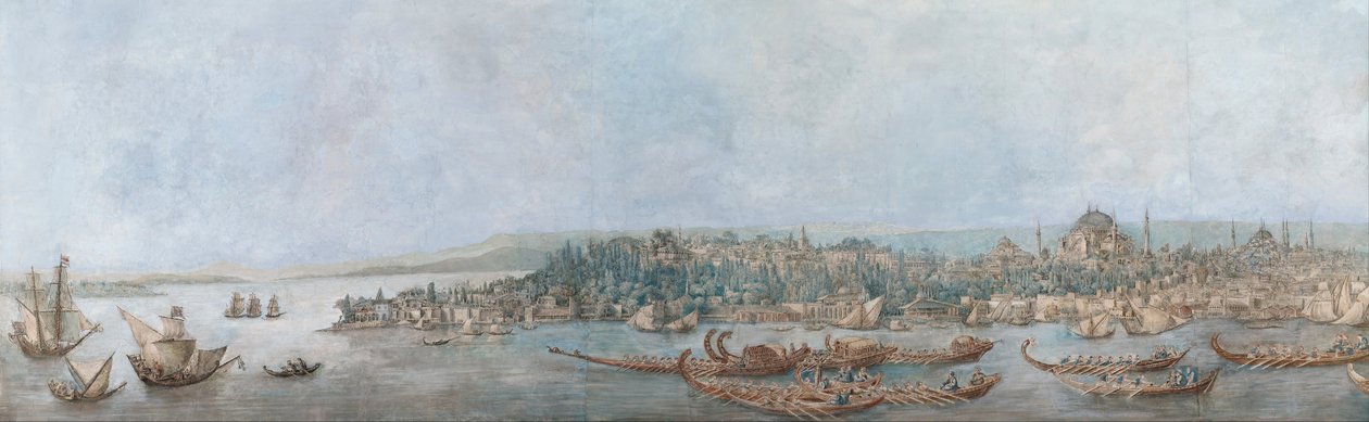 Panoraama Sarayburnusta, 1700-luvun loppu. tekijältä Louis Francois Cassas
