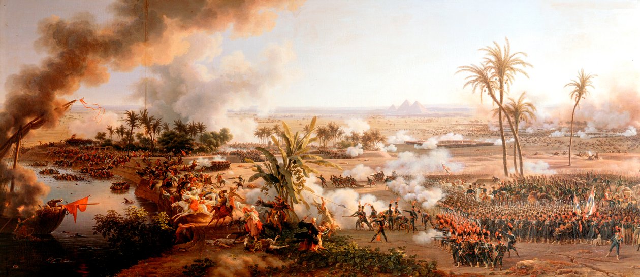 Pyramidien taistelu, Egypti, 21. heinäkuuta 1798 tekijältä Louis Francois Lejeune