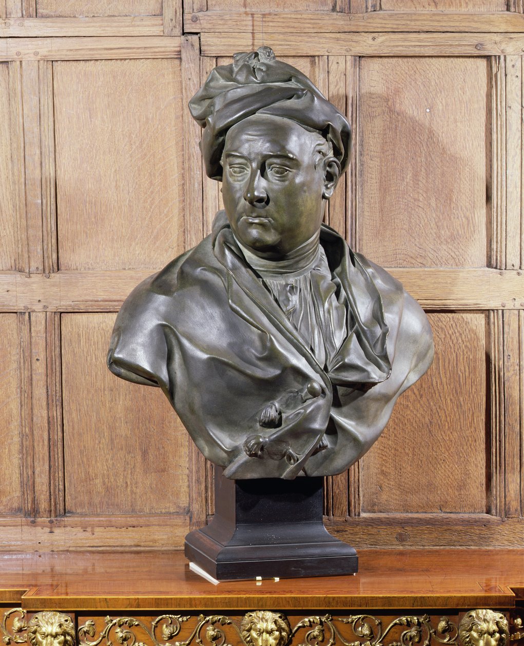 George Frederick Händelin (1685-1759) rintakuva (kipsi) tekijältä Louis Francois Roubillac