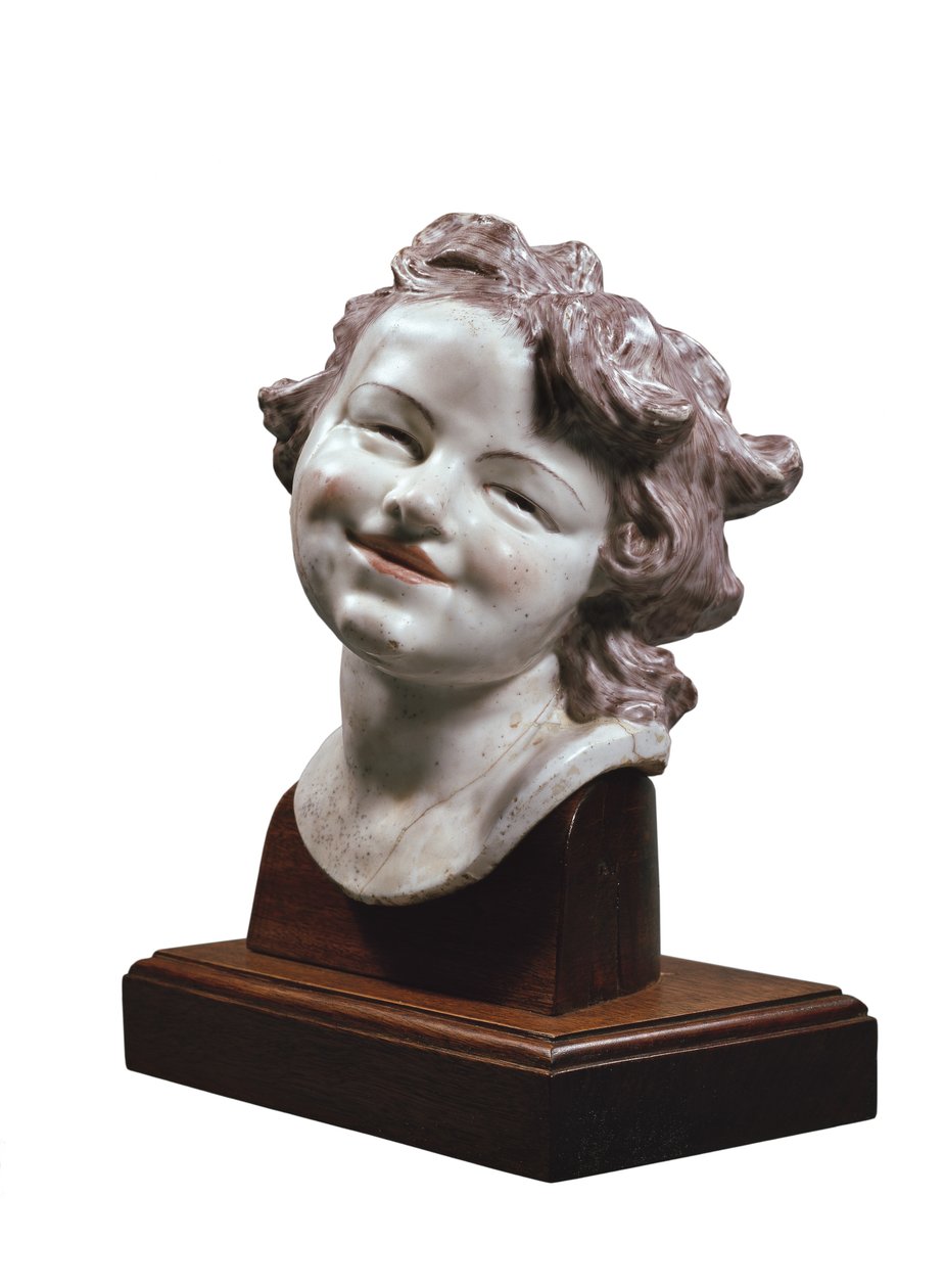 Nauravan lapsen johtaja, c. 1752 (posliini) tekijältä Louis Francois Roubillac