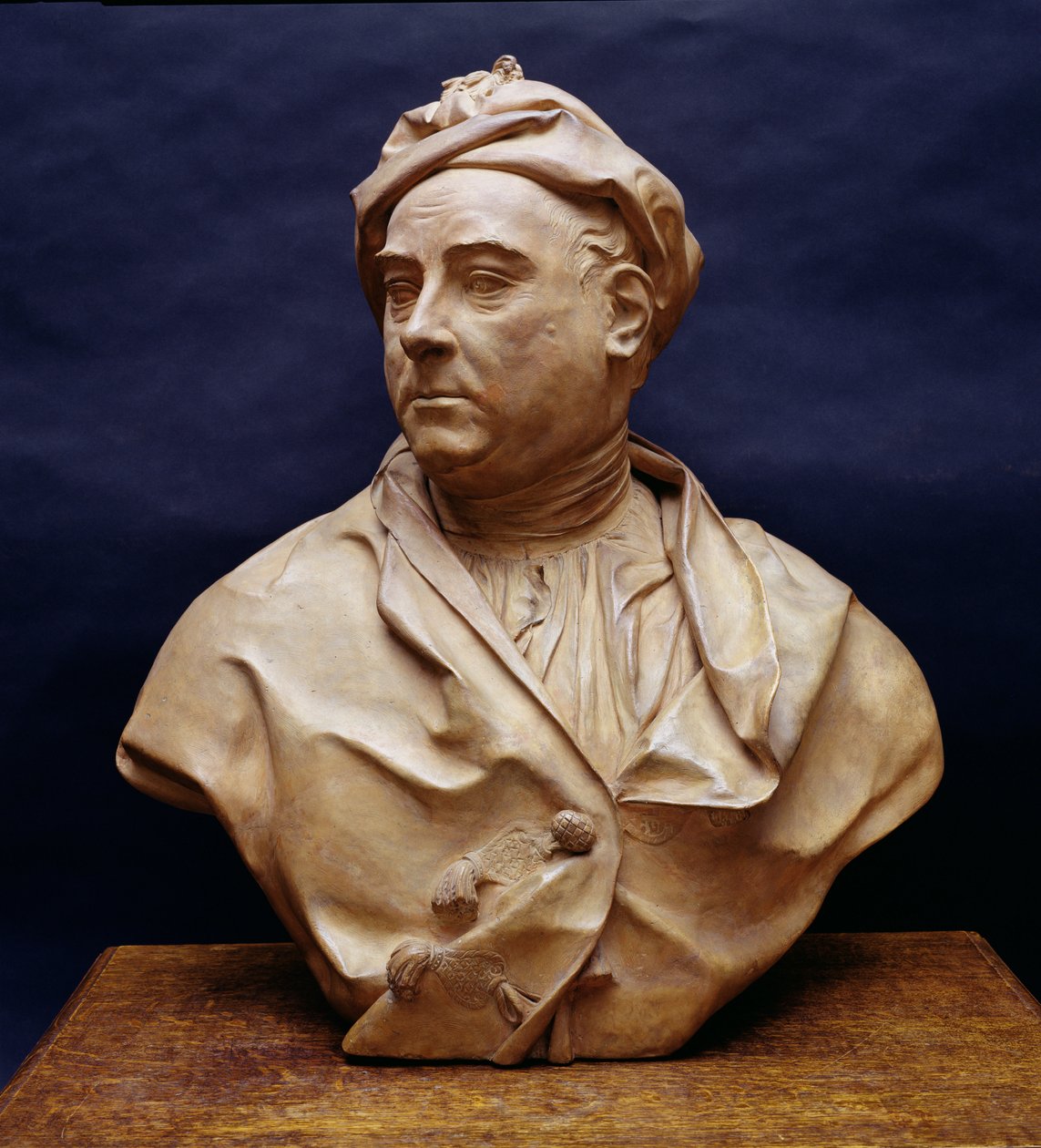 George Frederick Händelin (1685-1759) muotokuva (terrakotta) tekijältä Louis Francois Roubillac