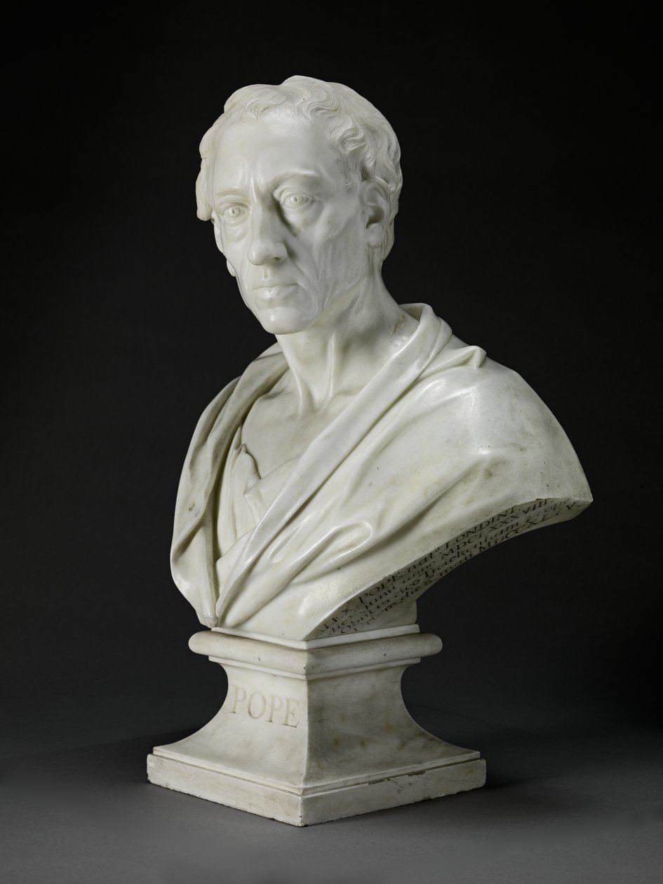 Alexander Pope (1688-1744) 1741 (marmori) tekijältä Louis Francois Roubilliac