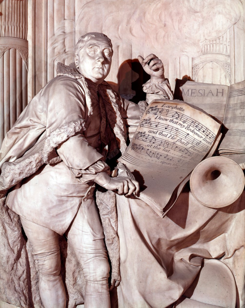George Frederic Händelin muistomerkki, Westminster Abbey tekijältä Louis Francois Roubilliac
