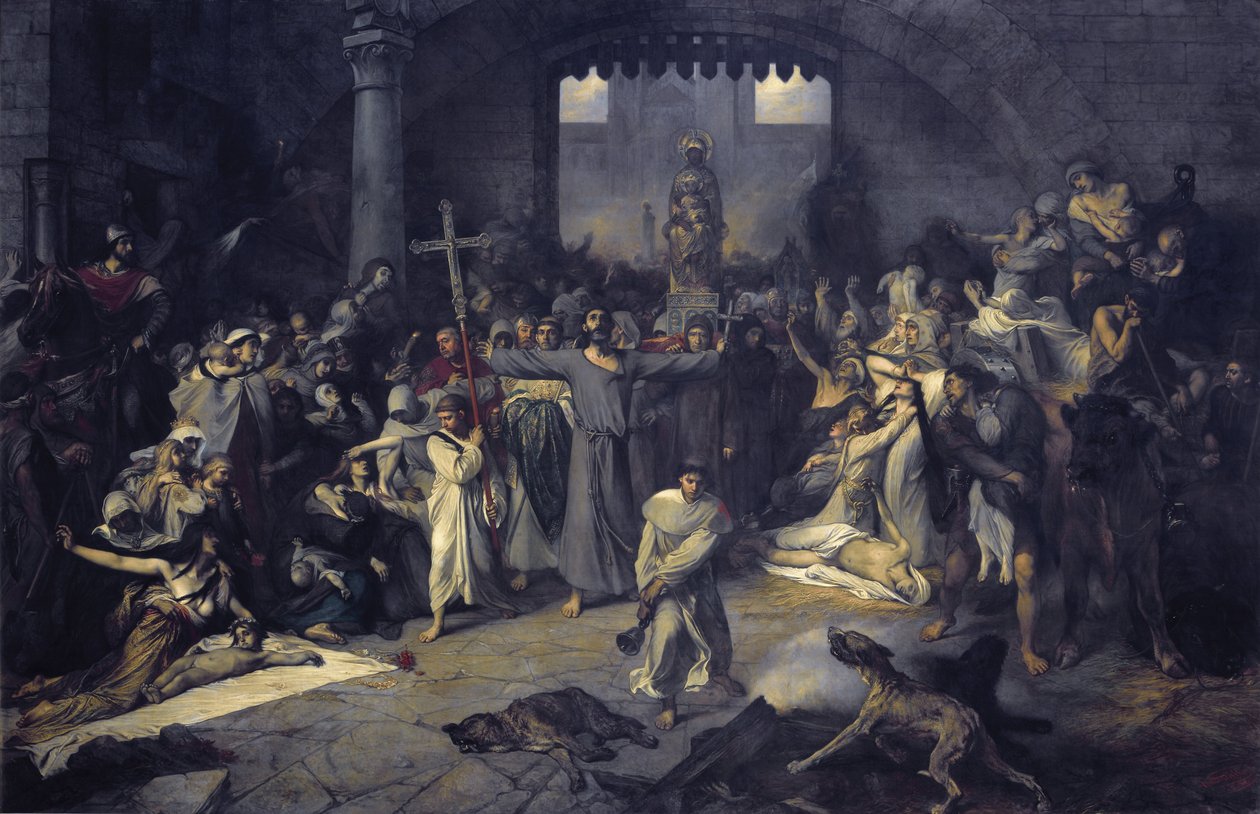 Rutto Tournaissa vuonna 1095 tekijältä Louis Galarn