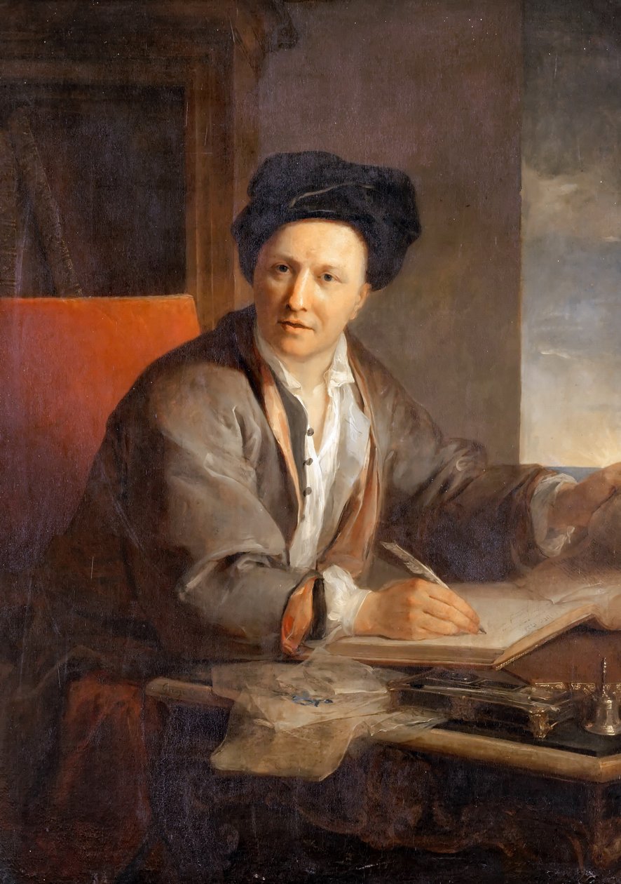 Muotokuva kirjailijasta Bernard le Bovier de Fontenelle 1657-1757 tekijältä Louis Galloche