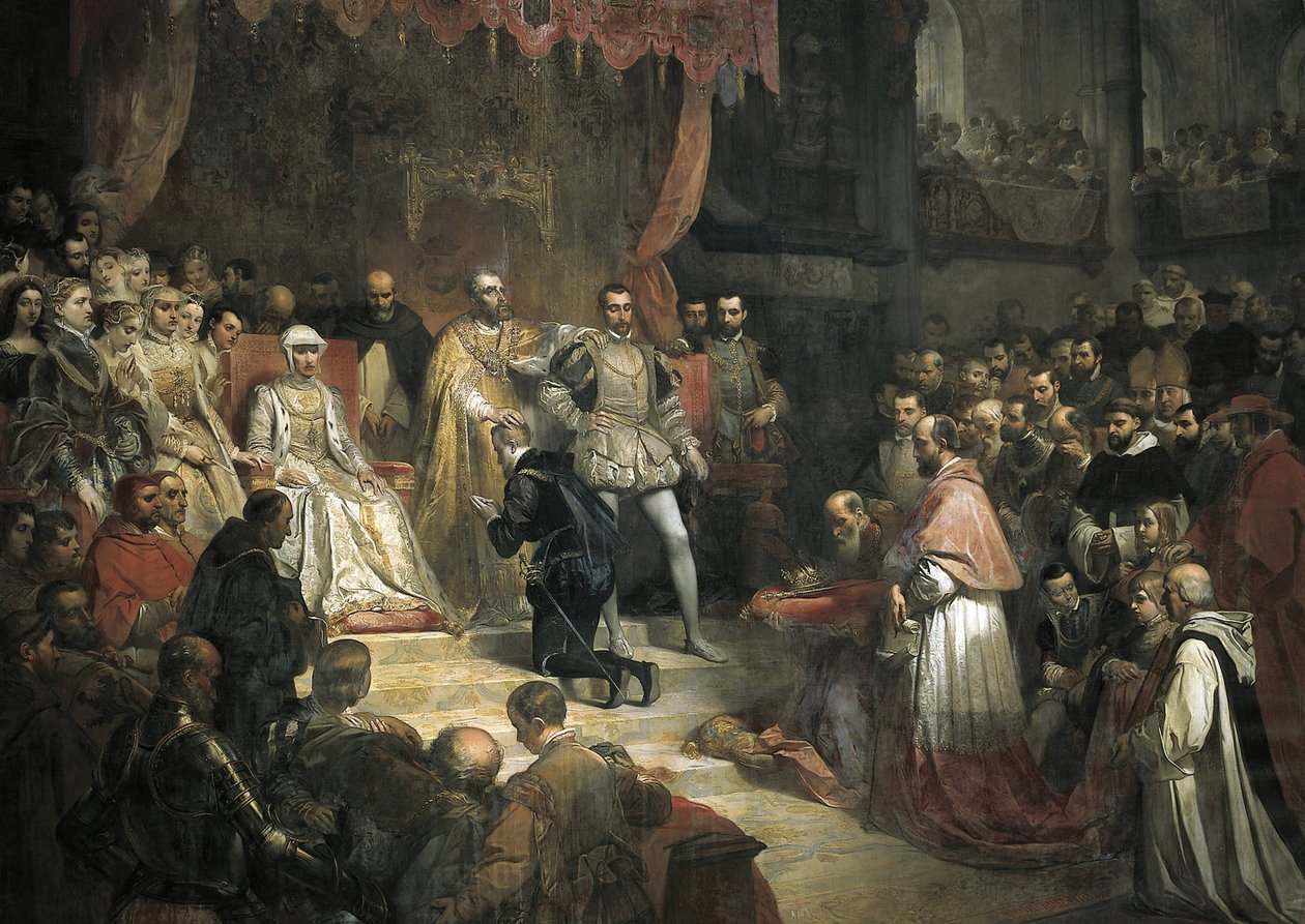Kaarle V:n (1500-1558) luopuminen kruunusta hänen poikansa Philip II:n (1527-1598) hyväksi tekijältä Louis Galna