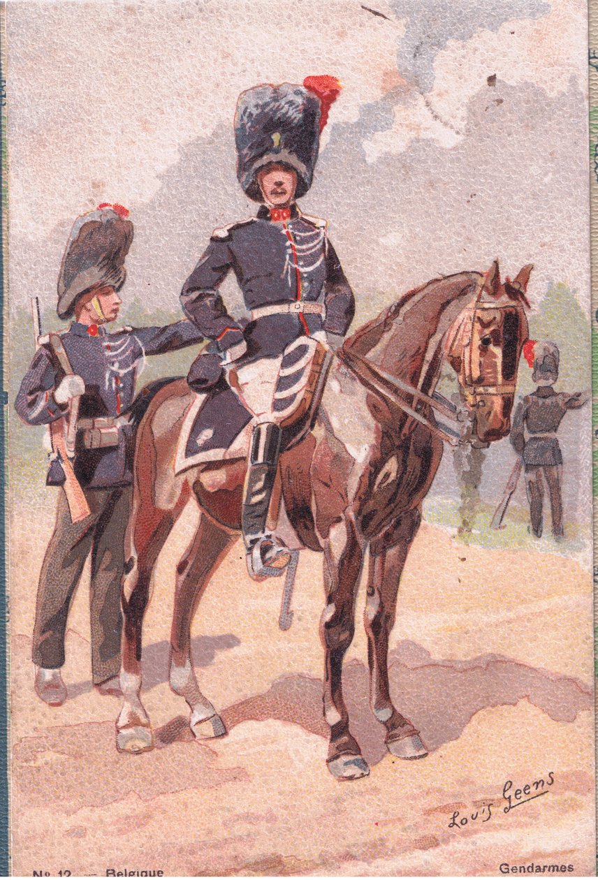 Santarmit, Postikortti, 1920-luku tekijältä Louis Geens