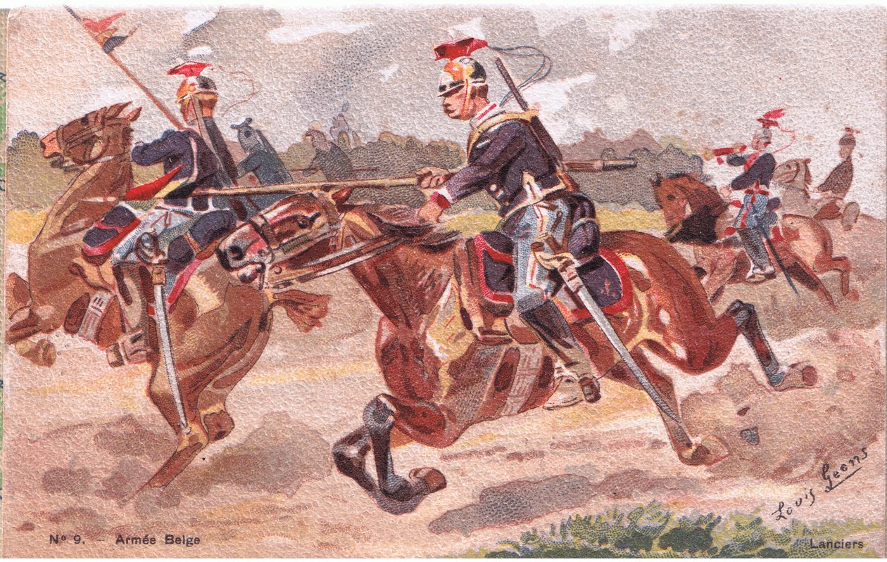 Lanciers, Postikortti, 1920-luku tekijältä Louis Geens