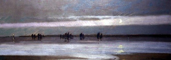Paluukalastuslaivasto Carbis Baystä, n. 1904 (öljy kankaalle) tekijältä Louis Grier
