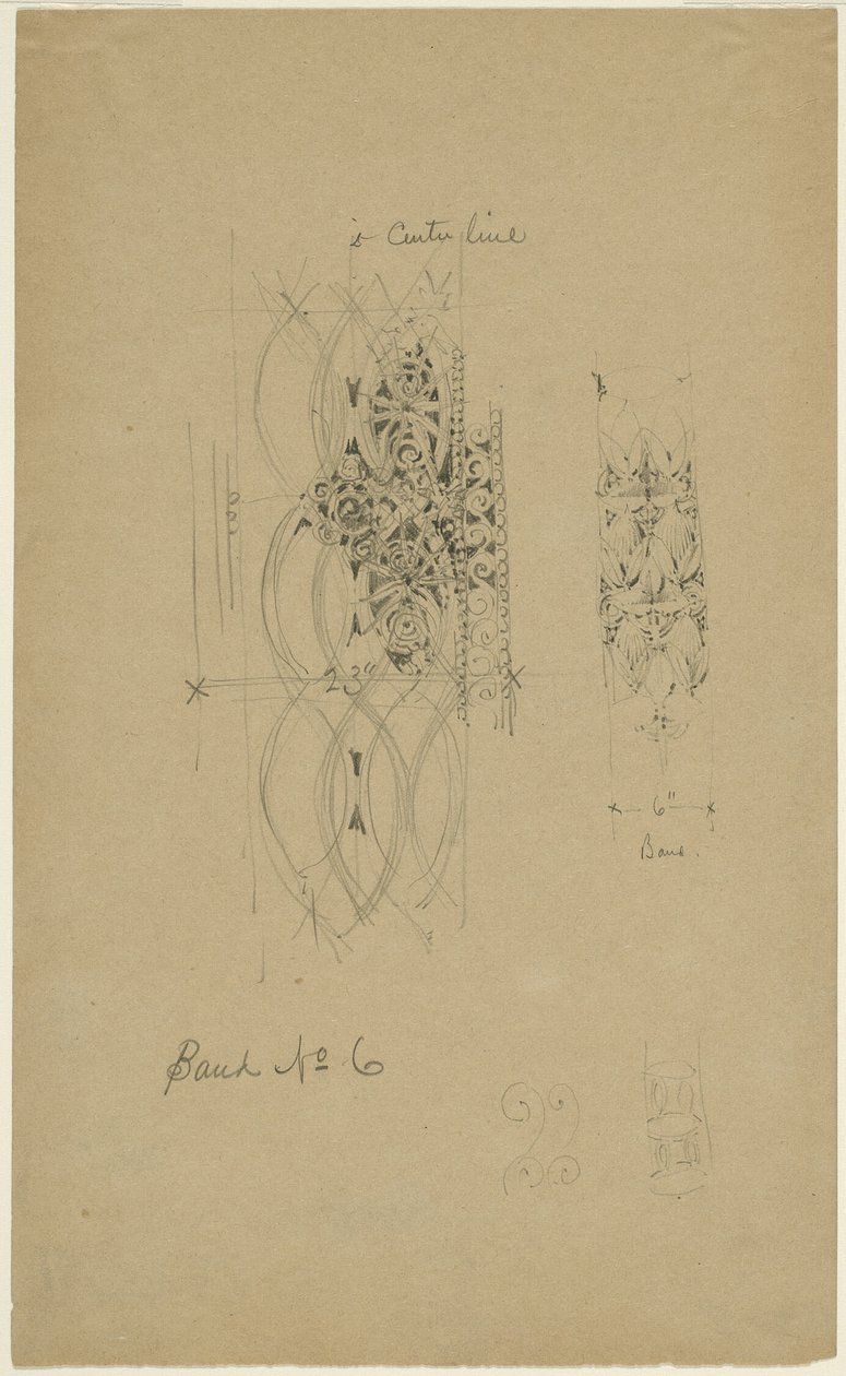 McVickers Theater, Chicago, Illinois, luonnos tekijältä Louis H. Sullivan