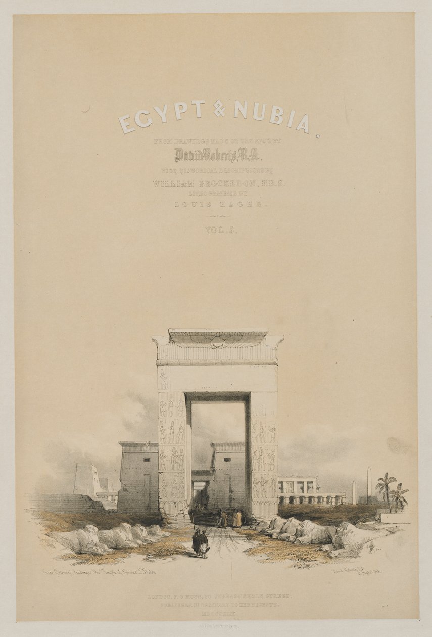 Egypti ja Nubia: Frontispiece Volume V tekijältä Louis Haghe
