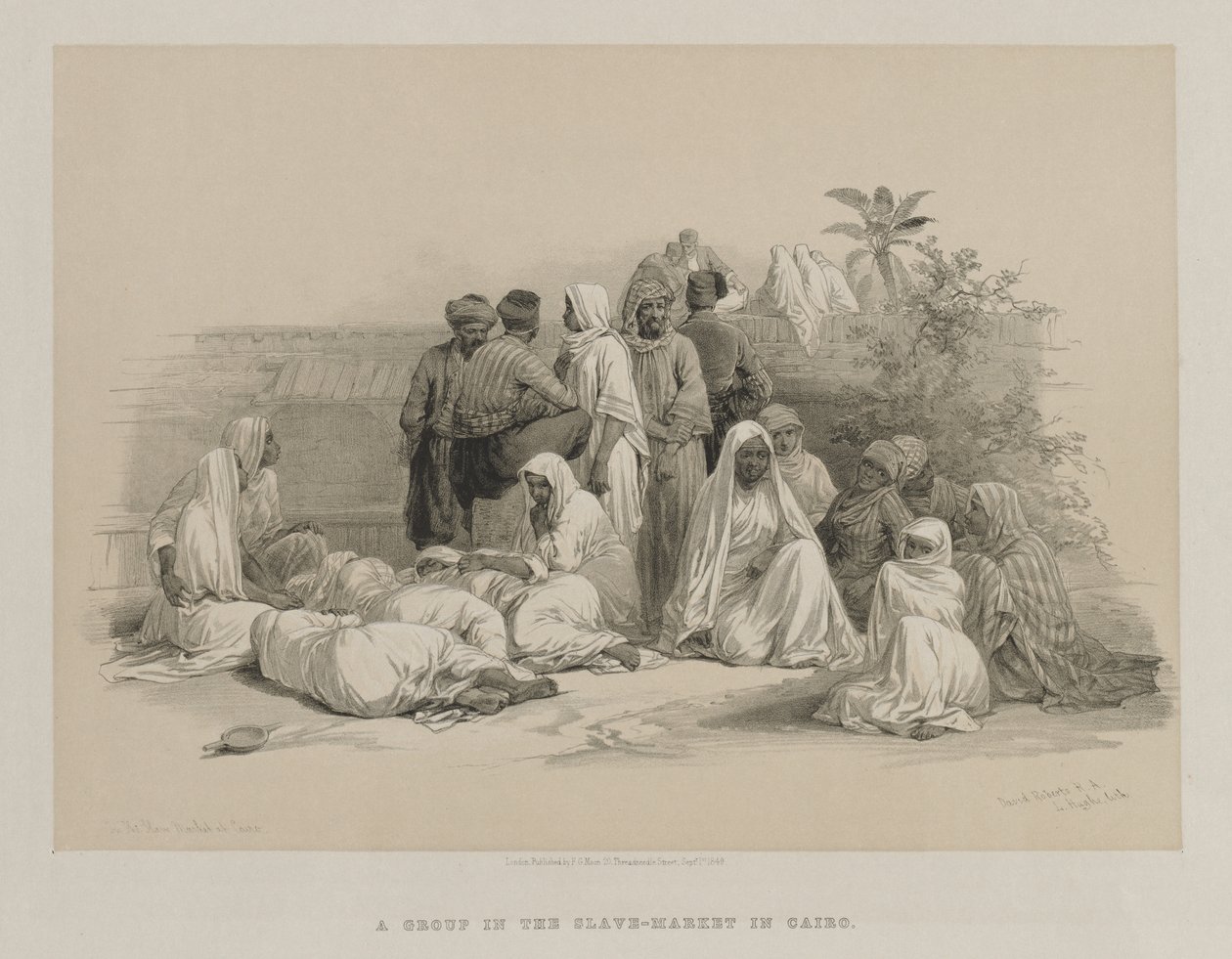 Egypti ja Nubia, osa III: Kairon orjamarkkinoilla, 1849. tekijältä Louis Haghe