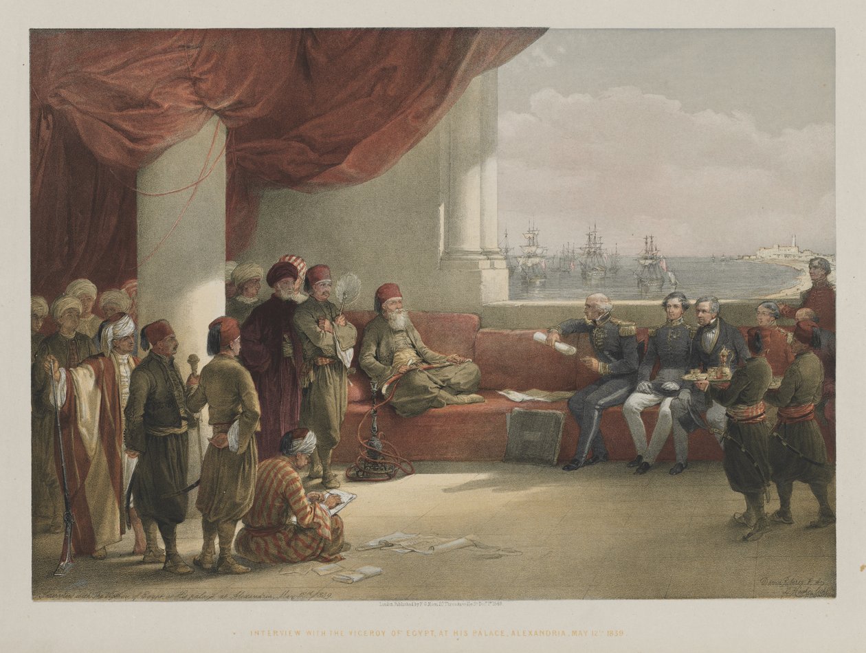 Egypti ja Nubia, osa III: Egyptin varakuninkaan haastattelu hänen palatsissaan Aleksandriassa, 1848. tekijältä Louis Haghe