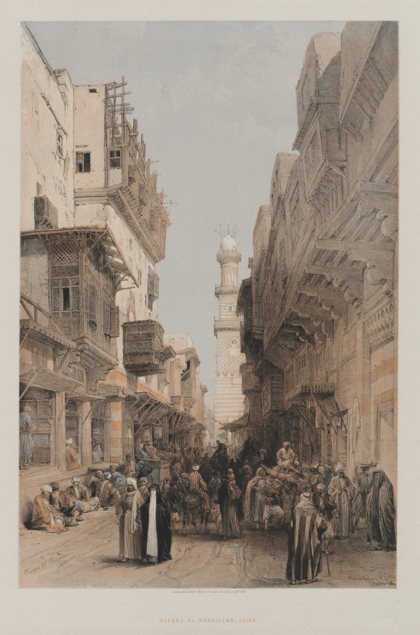 Egypti ja Nubia, osa III: Moskeija el Mooristan, Kairo, 1849. tekijältä Louis Haghe