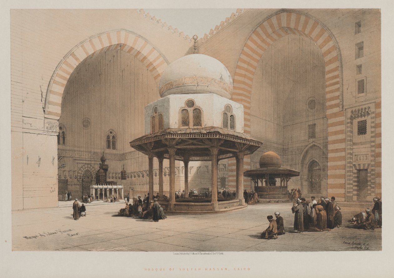Egypti ja Nubia, osa III, Sulttaani Hassanin moskeija, Kairo, 1848. tekijältä Louis Haghe