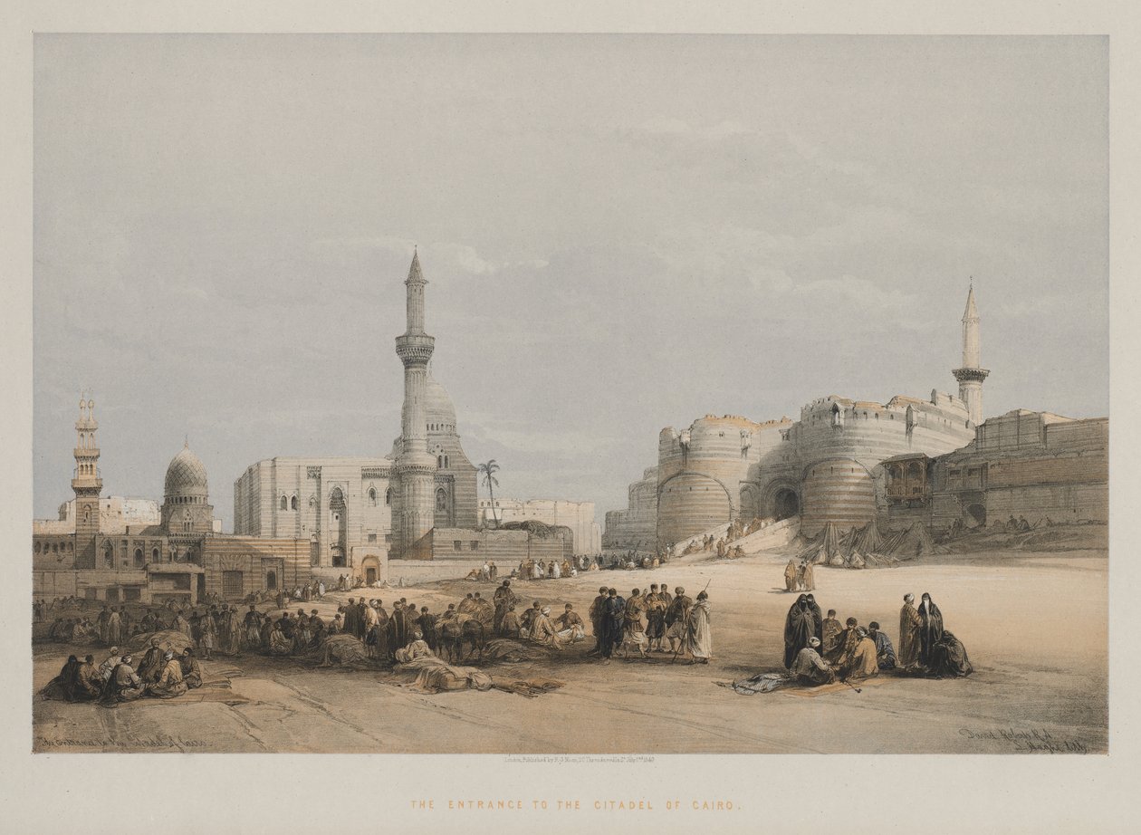 Egypti ja Nubia, osa III: Kairon linnoituksen sisäänkäynti, 1849. tekijältä Louis Haghe