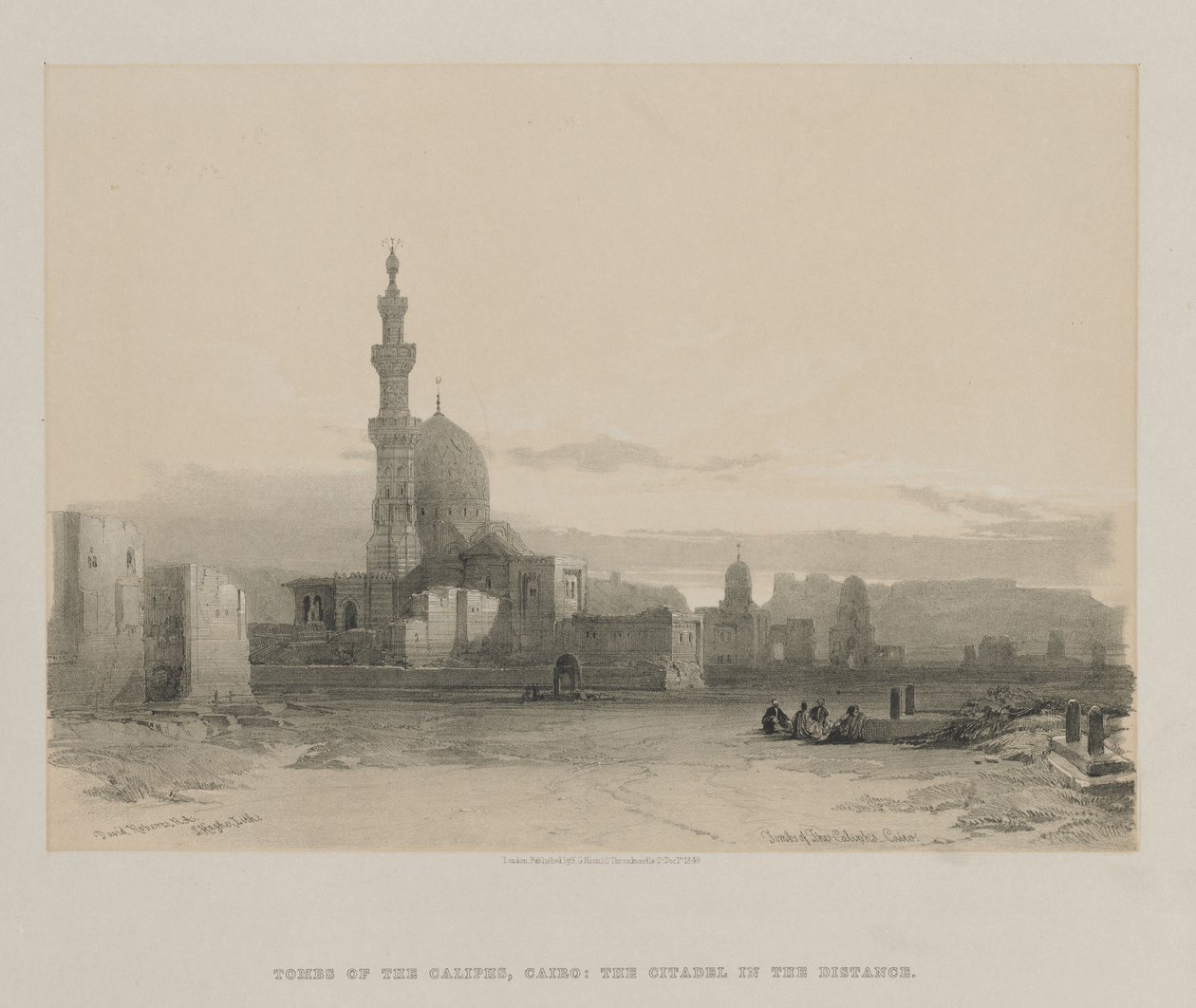 Egypti ja Nubia, osa III: Kalifien haudat, Kairo, 1848. tekijältä Louis Haghe