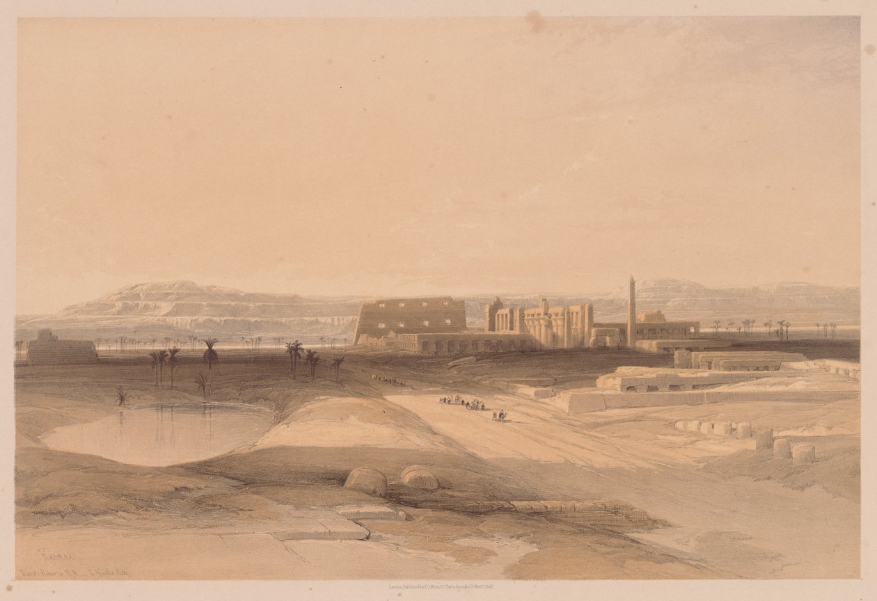 Egypti ja Nubia: II osa - nro 32, Karnak, 1838. tekijältä Louis Haghe