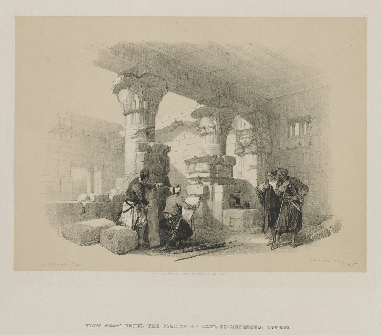 Egypti ja Nubia, osa II: Dayr-El-Medeeneh, Thebes, 1848. tekijältä Louis Haghe