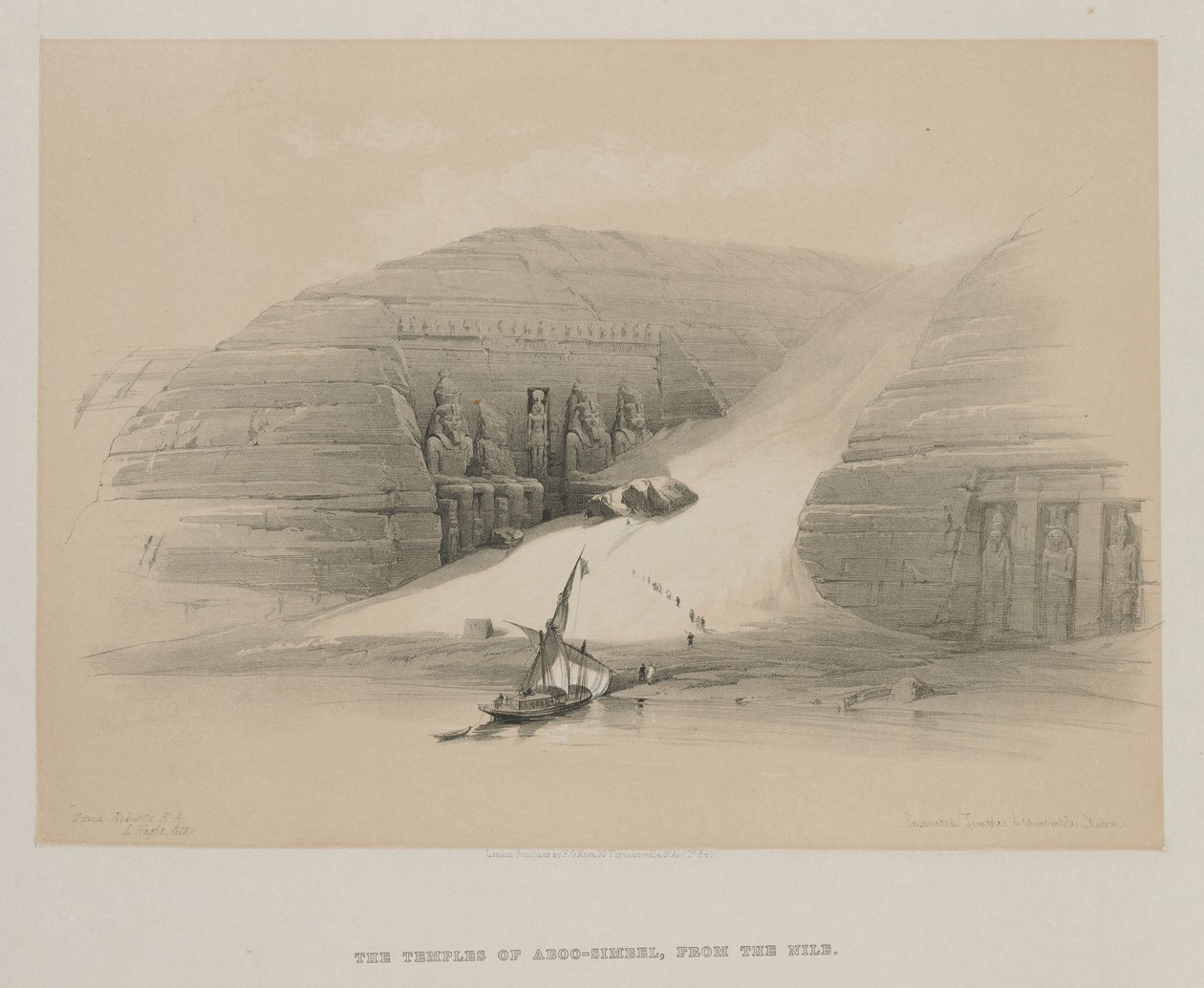 Egypti ja Nubia, osa II: Abu Simbelin temppelit, Nubia, 1848. tekijältä Louis Haghe