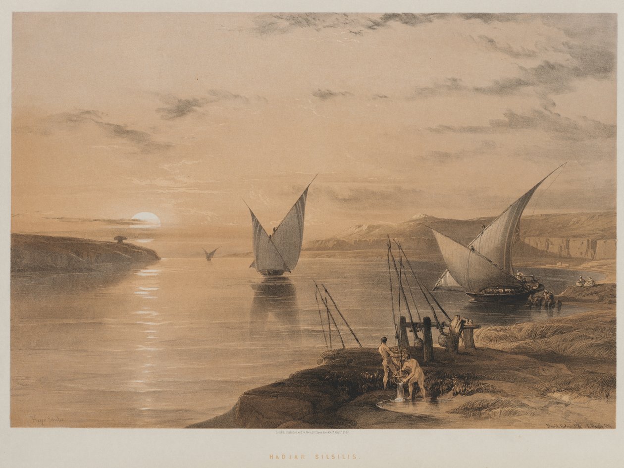 Egypti ja Nubia, osa II: Hagar Setsilis, 1847. tekijältä Louis Haghe