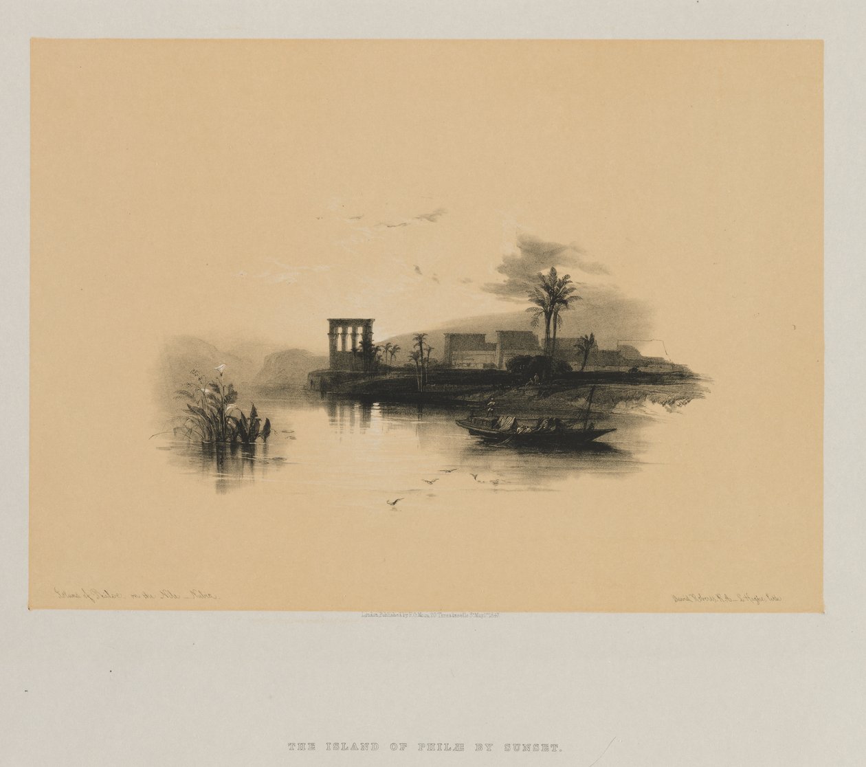 Egypti ja Nubia, osa II: Philaen saari Niilillä, Nubia, 1847. tekijältä Louis Haghe