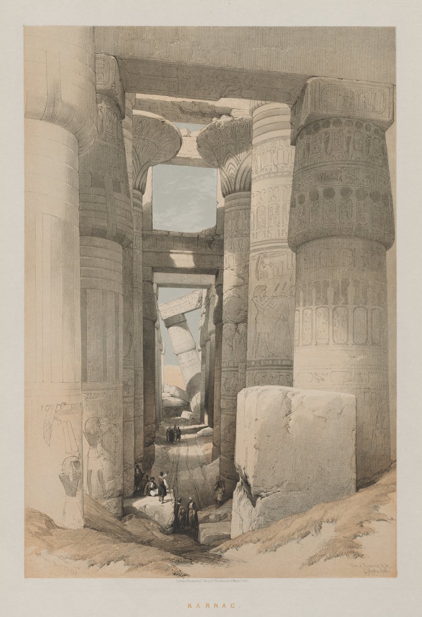 Egypti ja Nubia, osa II: Karnak, 1847. tekijältä Louis Haghe