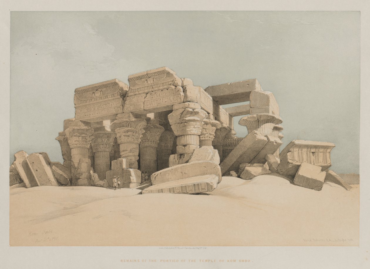 Egypti ja Nubia, osa II: Kom-Ombo, 1846. tekijältä Louis Haghe