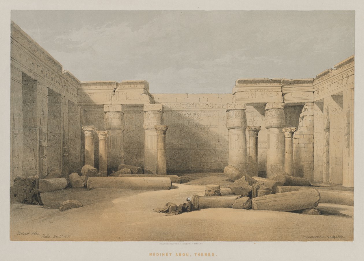 Egypti ja Nubia, osa II: Medinet Abou, Thebes, 1847. tekijältä Louis Haghe