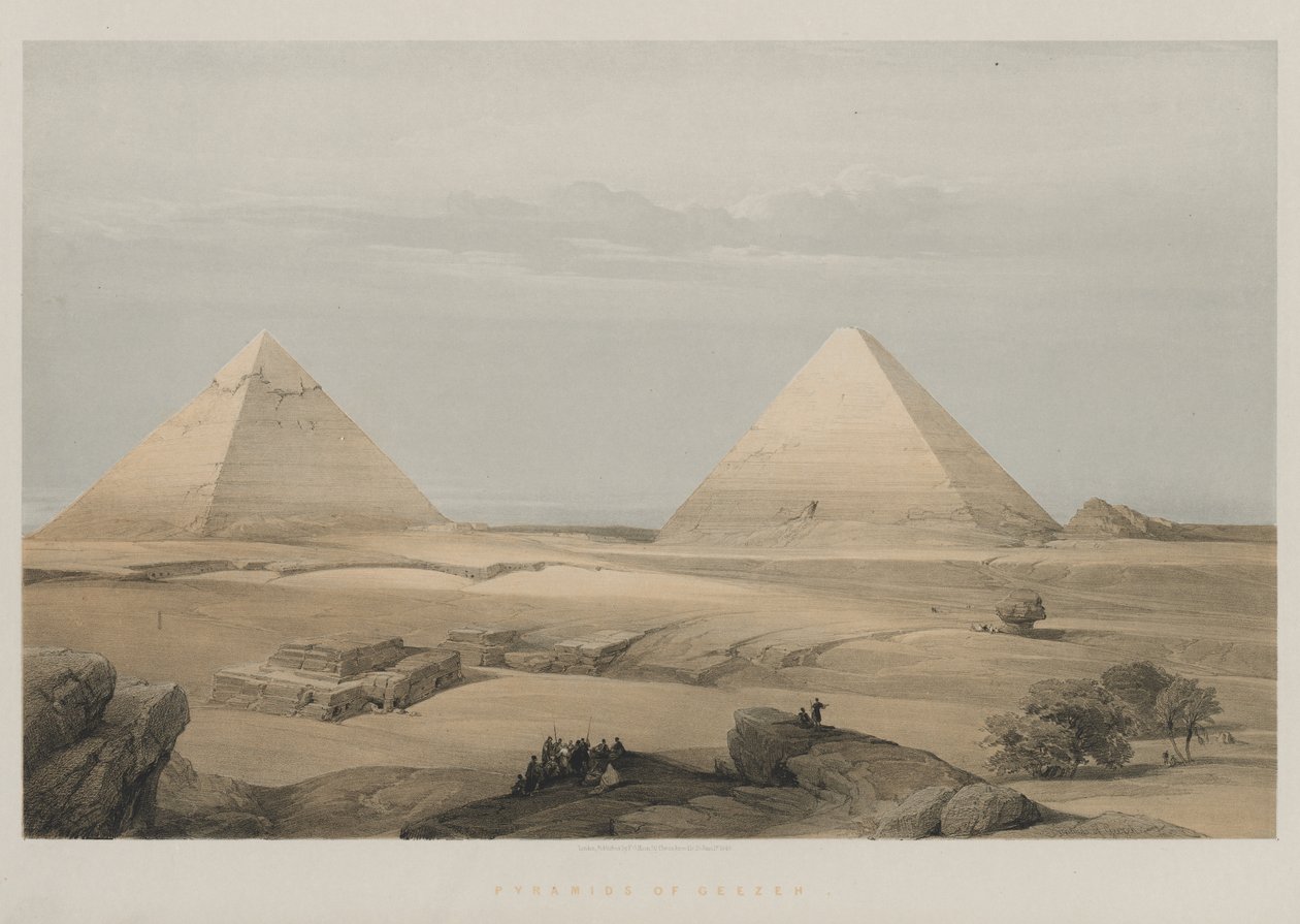 Egypti ja Nubia, osa II: Geezehin pyramidit, 1848. tekijältä Louis Haghe