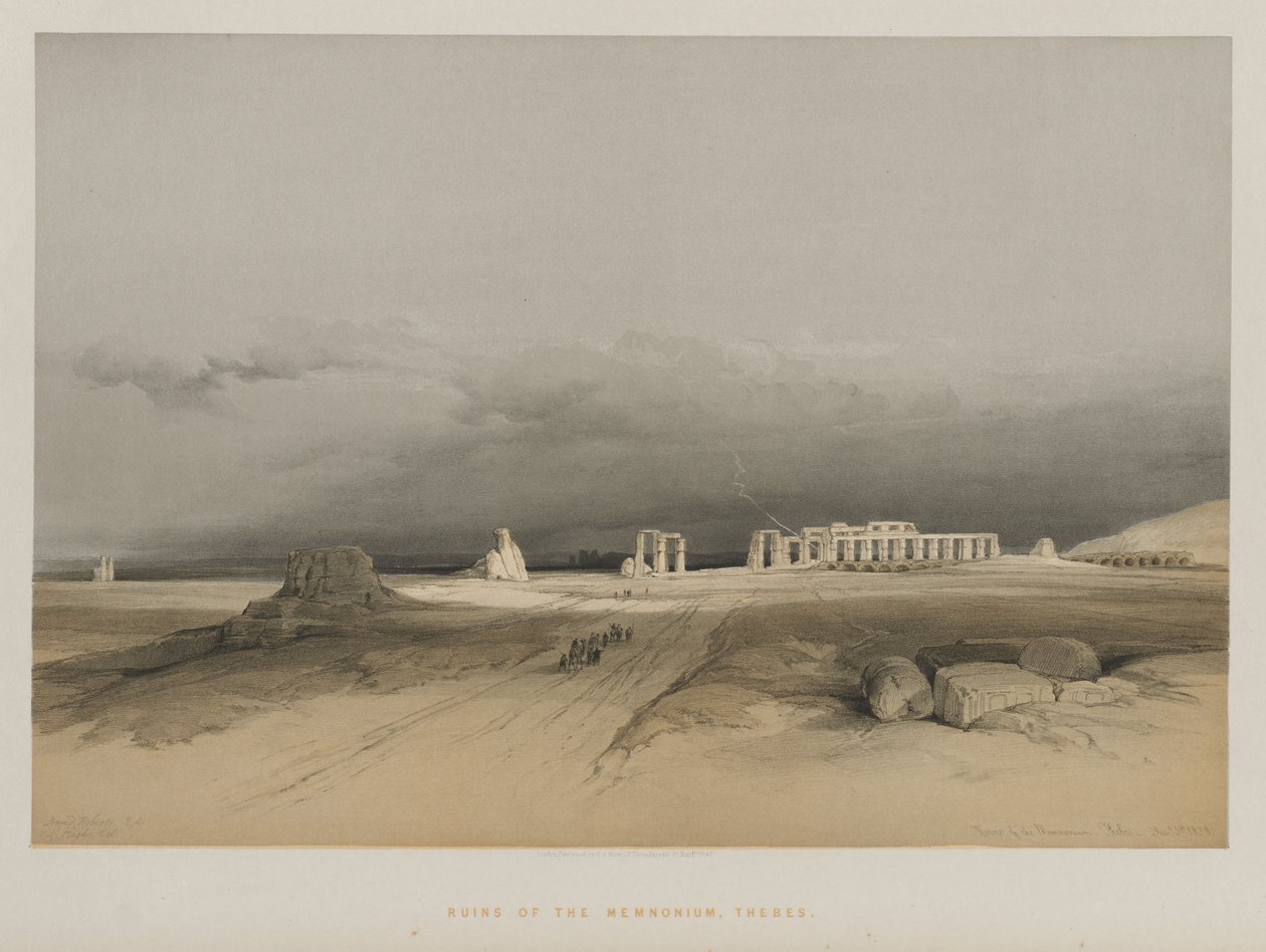 Egypti ja Nubia, osa II: Ruins of Memnonium, Thebes tekijältä Louis Haghe