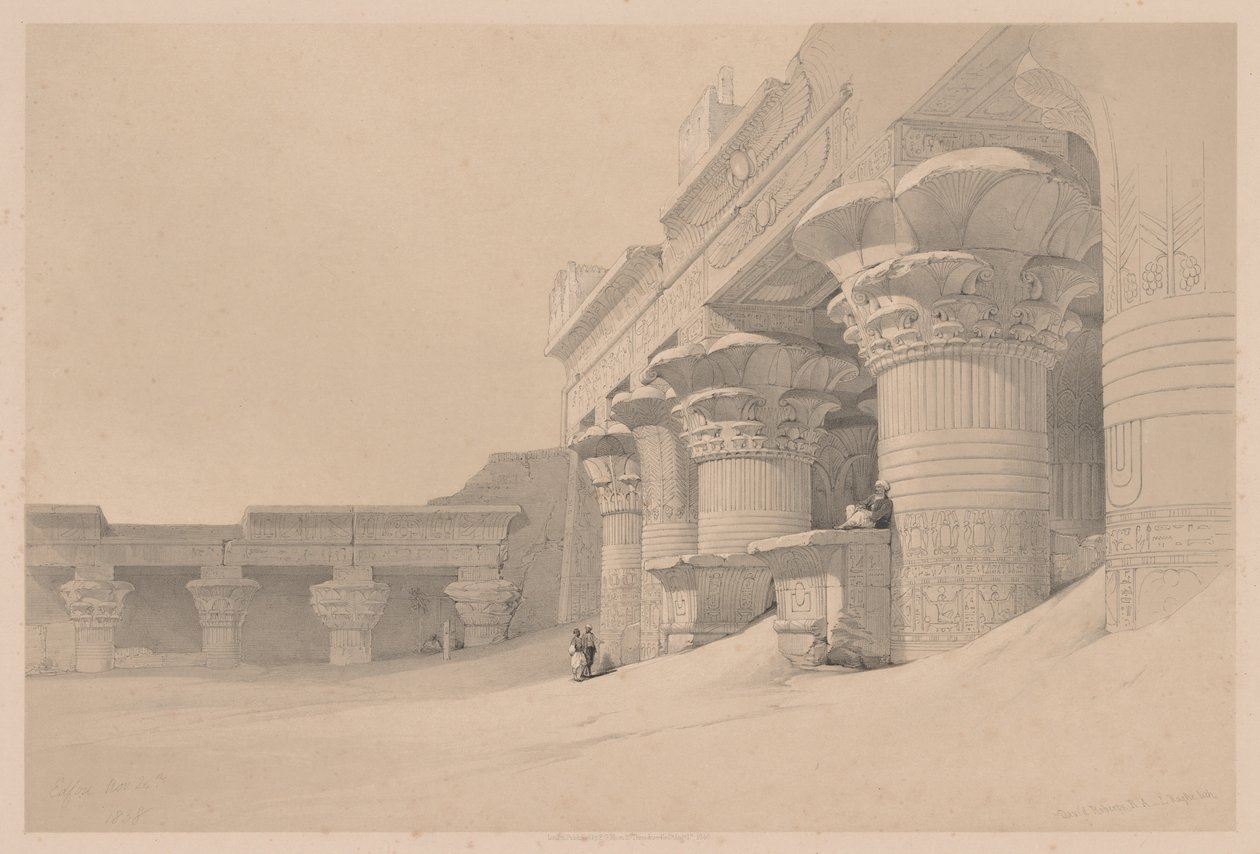 Egypti ja Nubia: I osa - nro 10, Edfou, 1838. tekijältä Louis Haghe