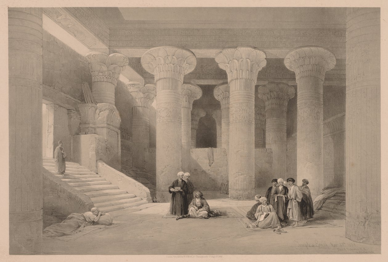 Egypti ja Nubia: osa I - nro 24, Esnehin temppeli tekijältä Louis Haghe