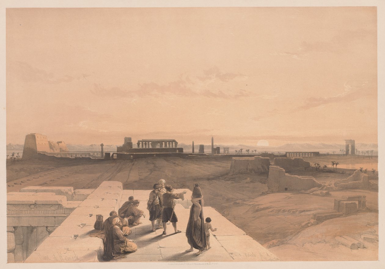Egypti ja Nubia: I osa - nro 38, Karnakin rauniot, 1838. tekijältä Louis Haghe