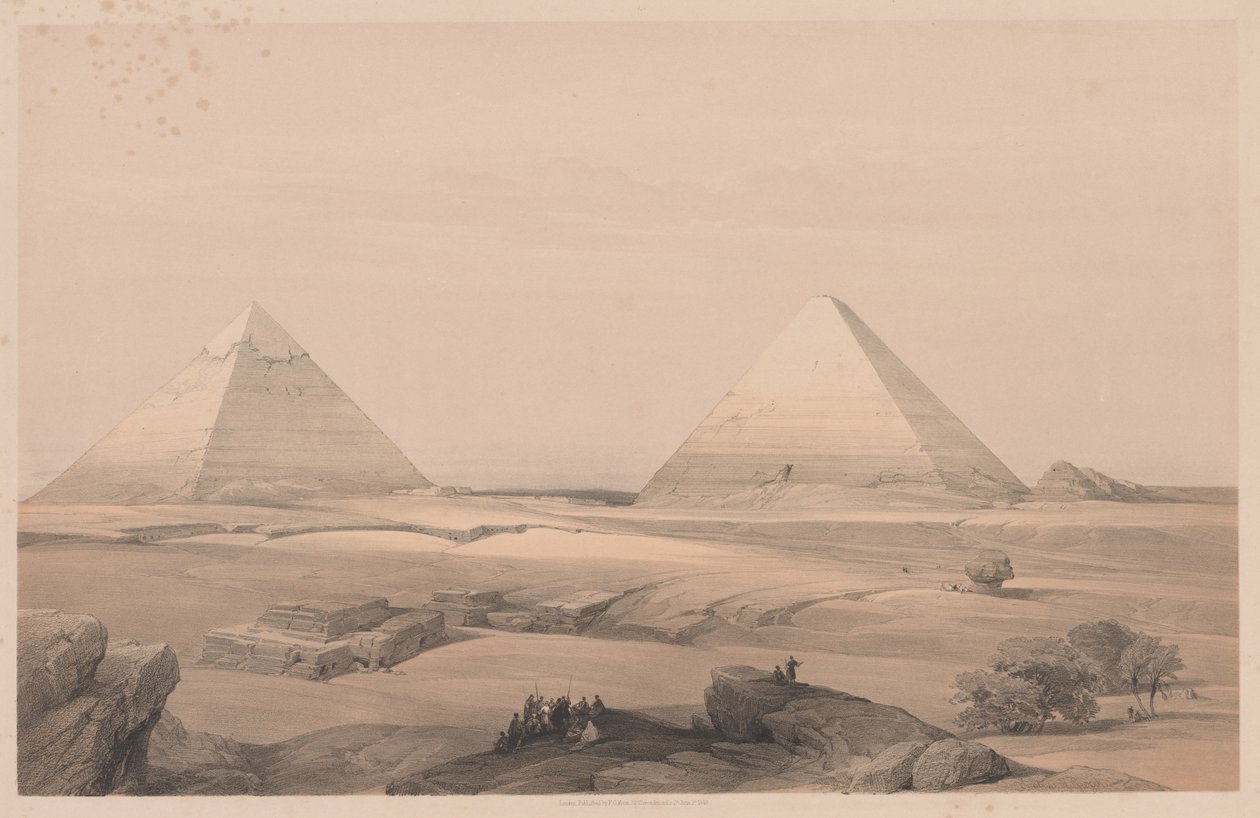 Egypti ja Nubia: osa I - nro 3, Gizehin pyramidit tekijältä Louis Haghe