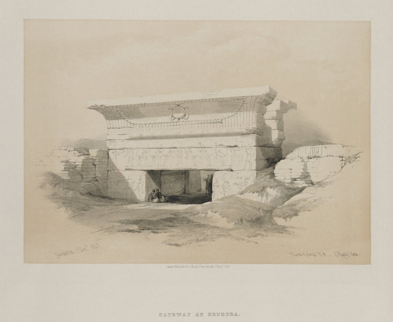 Egypti ja Nubia, osa I: Dendera, 1847. tekijältä Louis Haghe